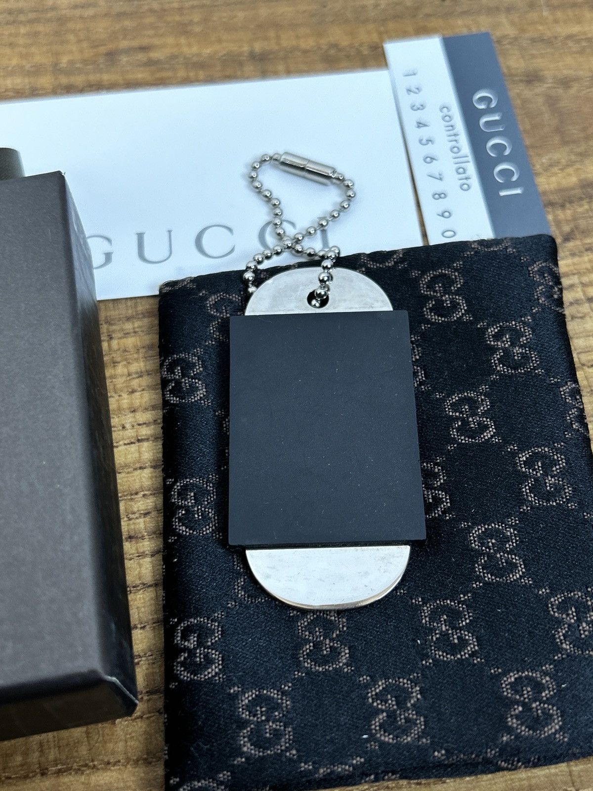 Gucci Gucci Keychain With Rubber Frame Dog Tag Size ONE SIZE - 4 Thumbnail