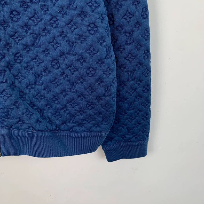 Louis Vuitton Louis Vuitton Cotton hooded drawstring zippered sweatshirt Size L / US 10 / IT 46 - 4 Thumbnail