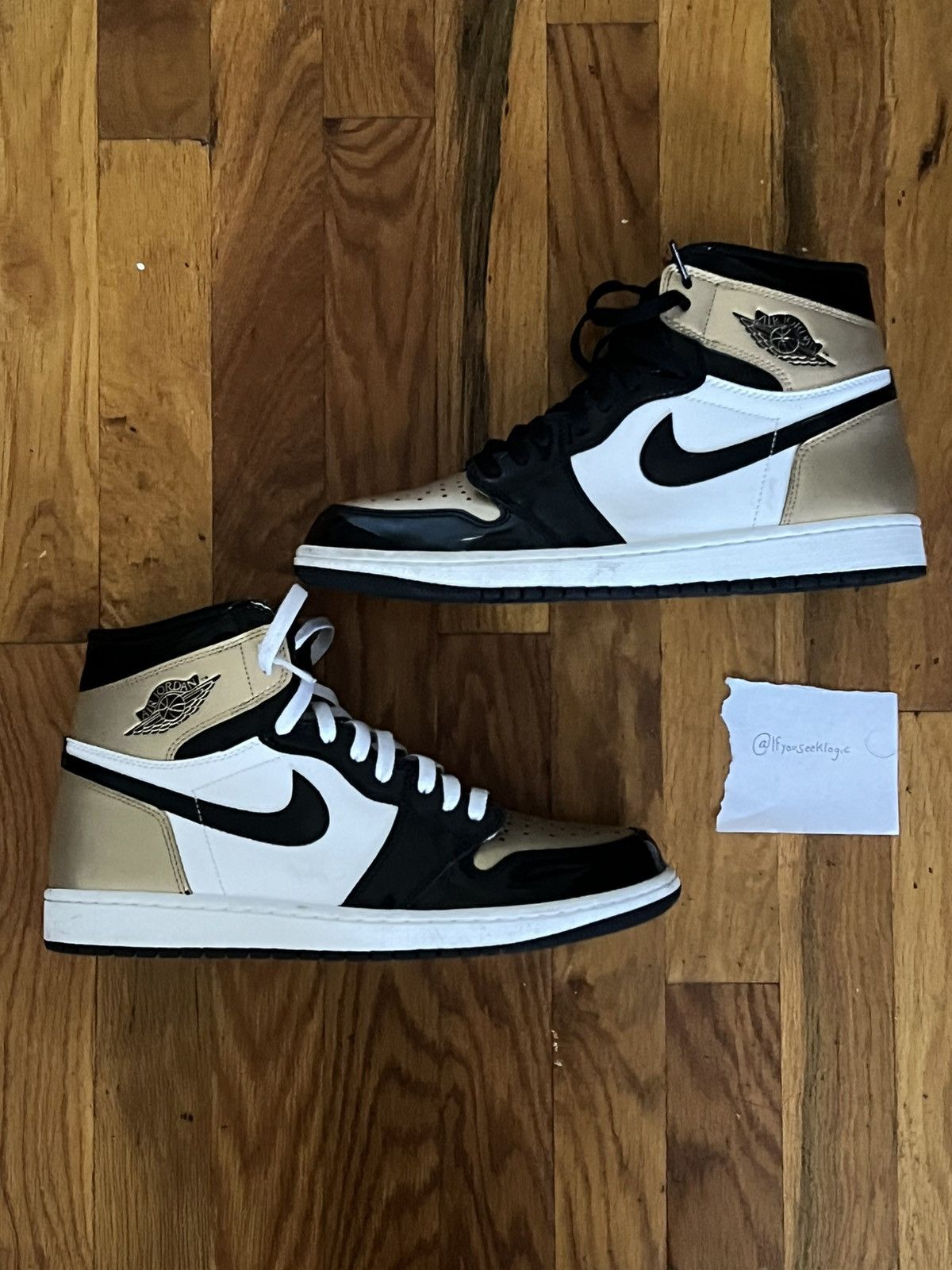 Jordan Brand Jordan 1 Retro High NRG Patent Gold Toe Size US 11 / EU 44 - 3 Thumbnail