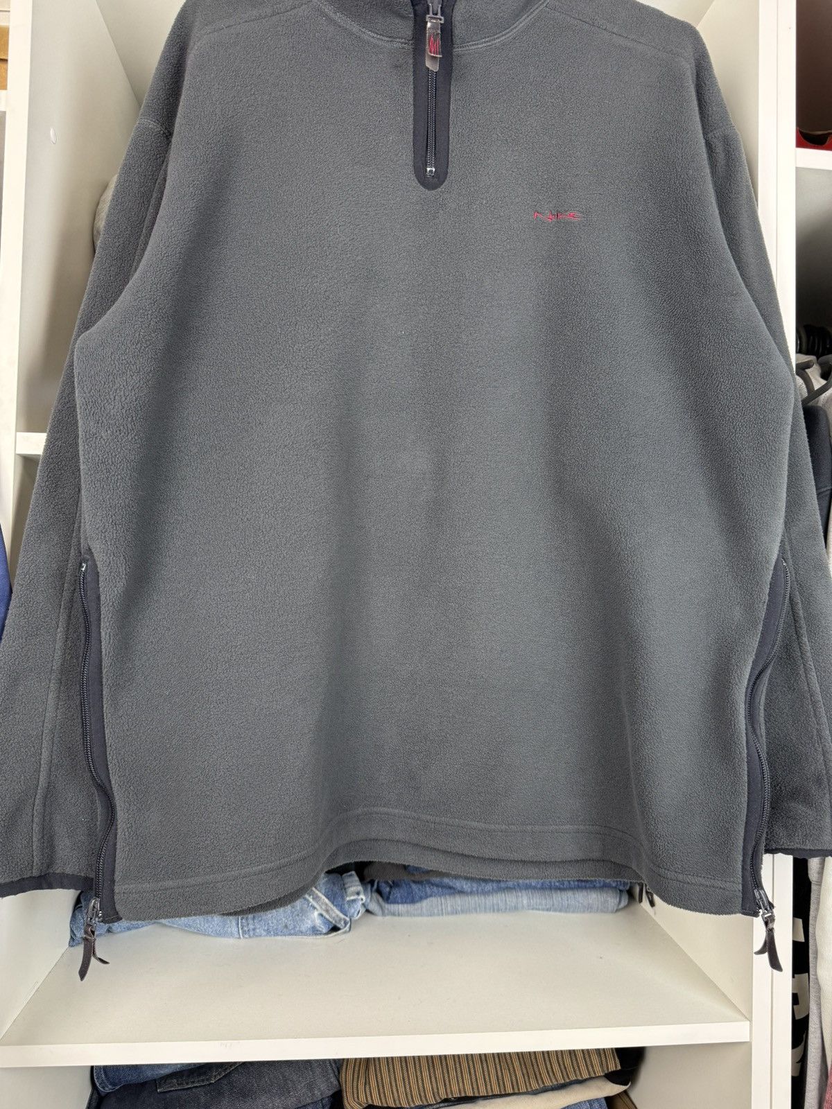 Nike Vintage Nike 1/4 Zip Fleece Pullover Side Zips Size US M / EU 48-50 / 2 - 7 Thumbnail