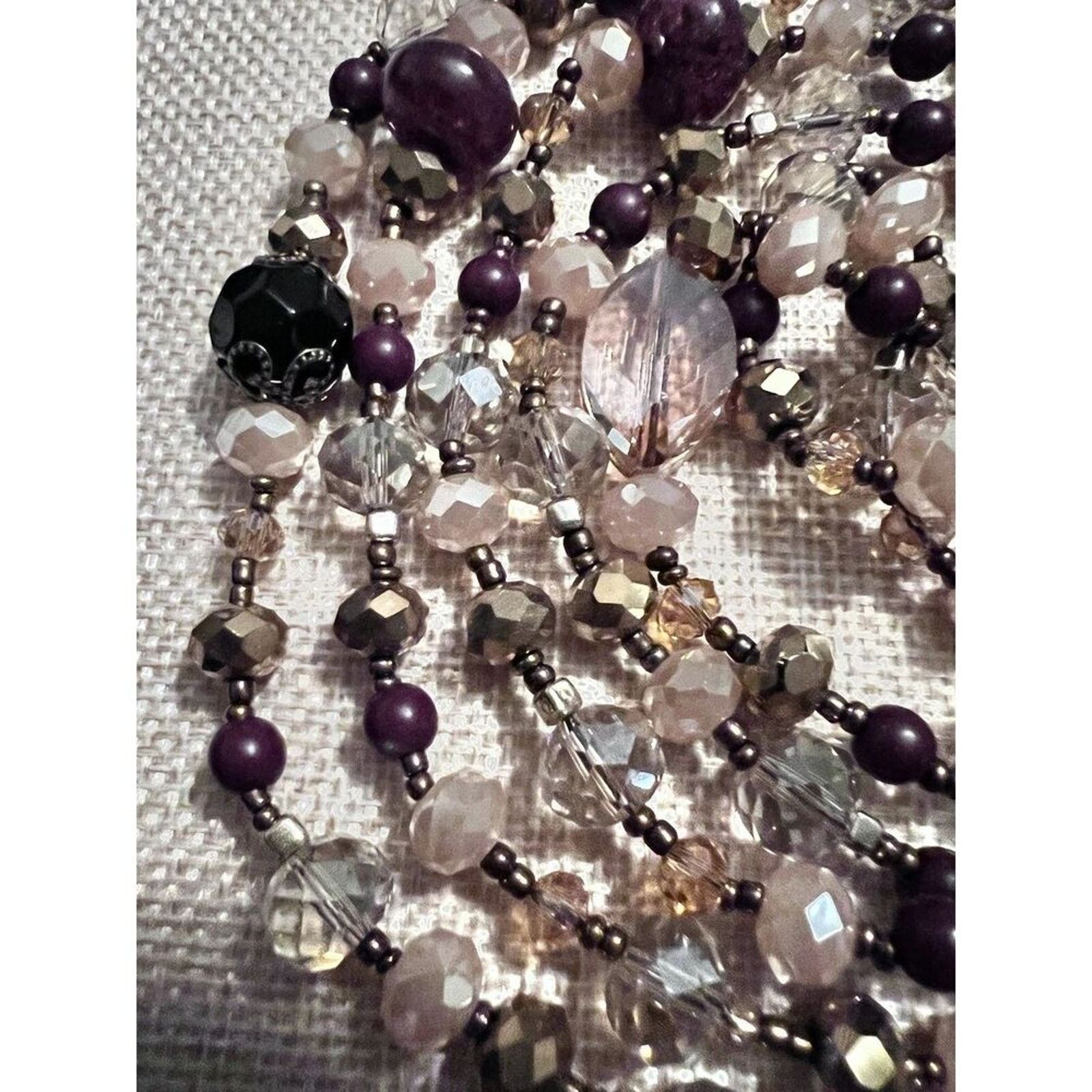Other Glass Necklace 58” No Clasp Beautiful Colors Size ONE SIZE - 7 Thumbnail