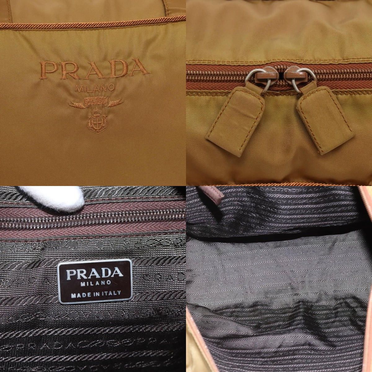 Prada PRADA Tote Bag Nylon Brown Size ONE SIZE - 11 Thumbnail