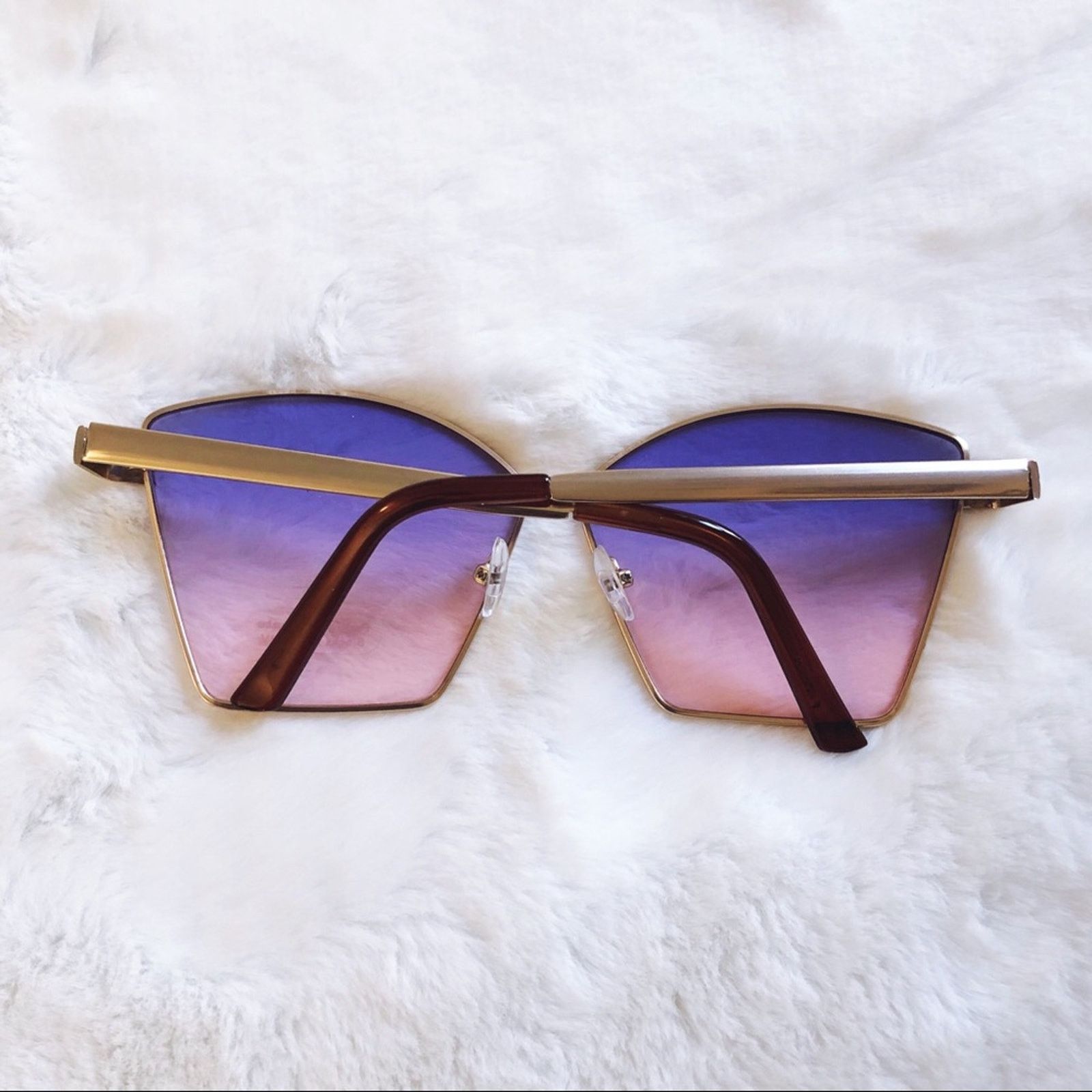 Other Aubrey Purple Gradient Oversized Sunglasses Size ONE SIZE - 8 Thumbnail