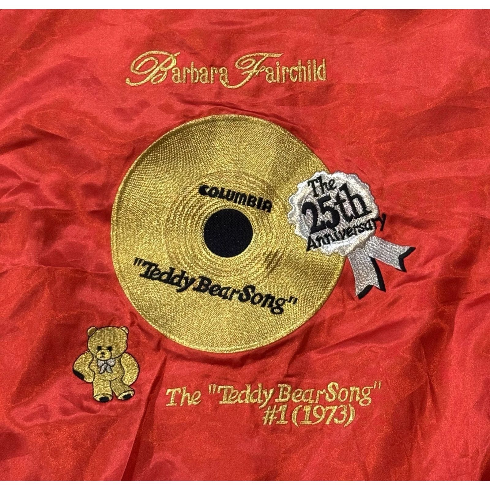Vintage VINTAGE Barbara Fairchild Teddy Bear Song Bomber Jacket M Red Unisex Adults 90s 70s 80s Country Logo Zipper Full Zip Limited Edition All Seasons Size US M / EU 48-50 / 2 - 3 Thumbnail