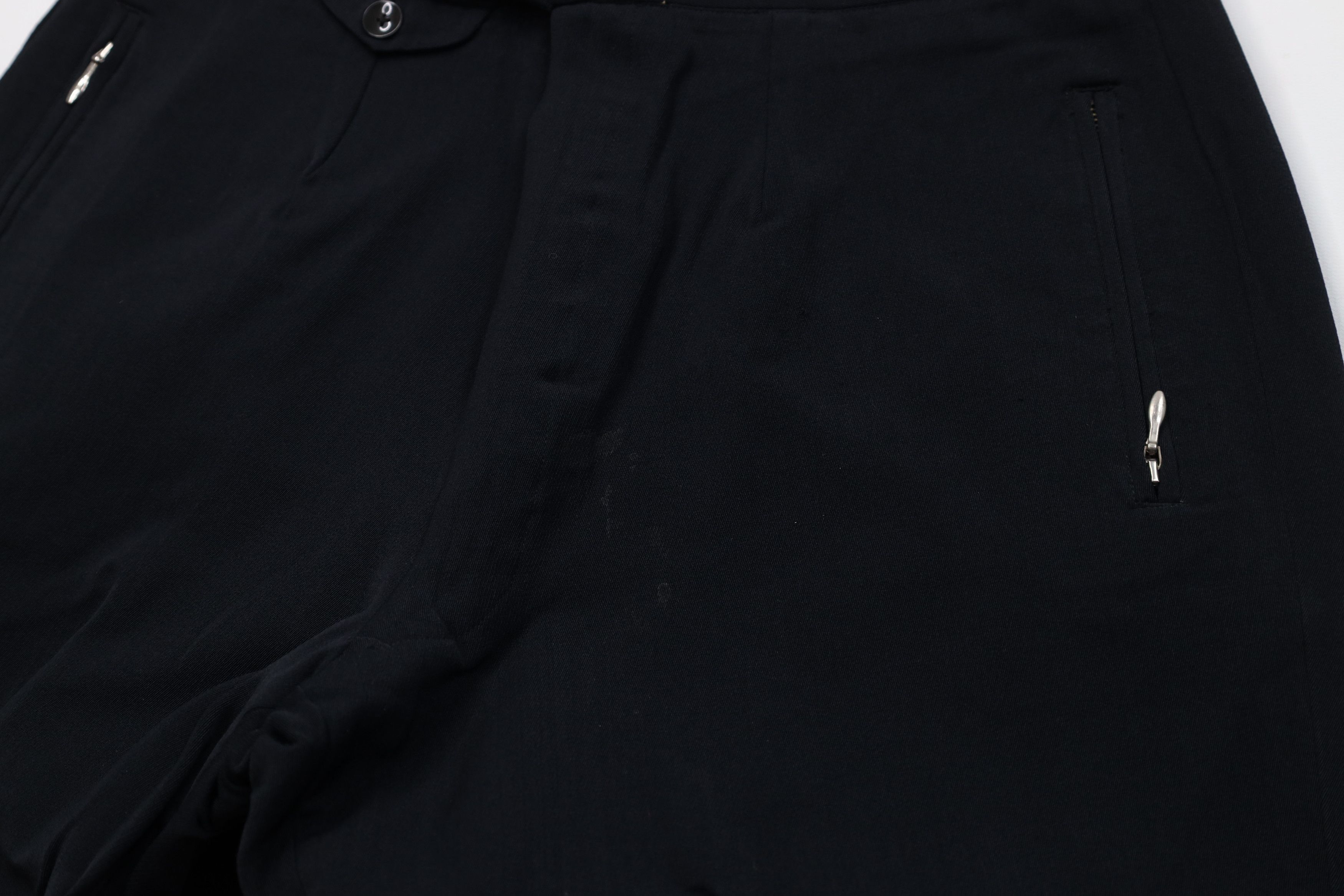 Vintage 50s Streetwear Gabardine Capris Pants Black Japan