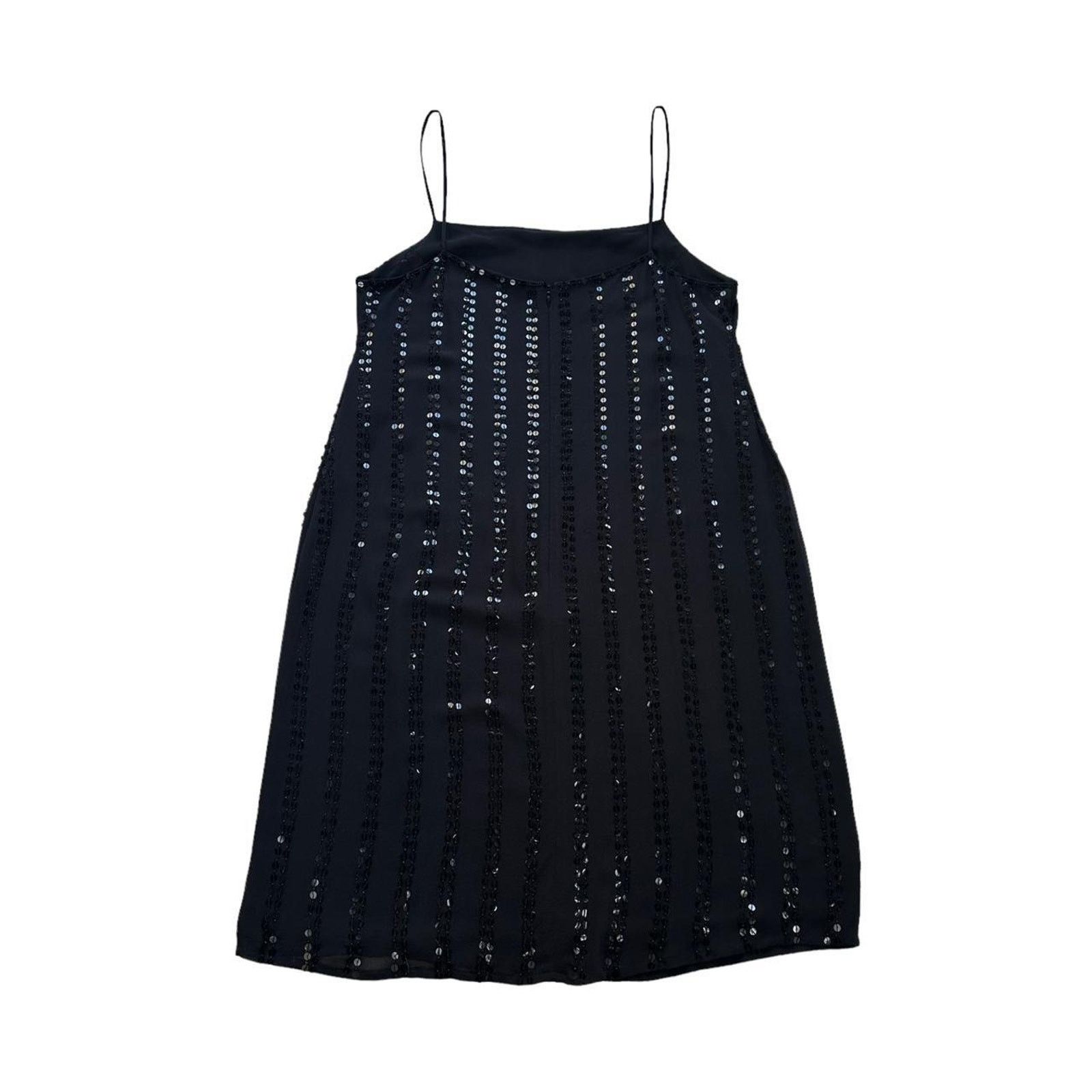 Laura Ashley Laura Ashley Cami Sequinned Sheer Mesh Silk Midi Dress Size XL / US 12-14 / IT 48-50 - 4 Thumbnail