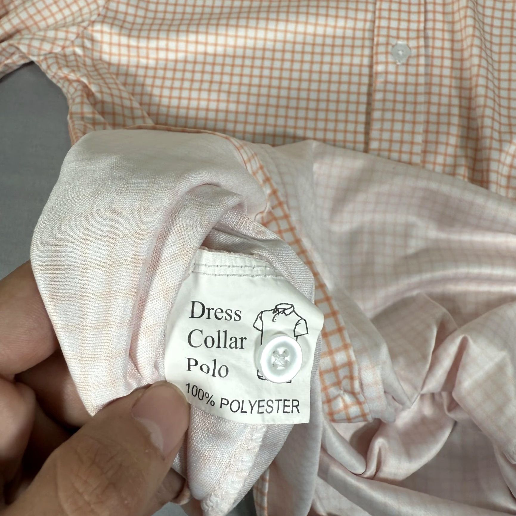 CO Collars & Co Shirt Mens Small Orange Windowpane Long Sleeve Button Up Gingham Check Dress Collars & Co Button-Up Regular Men White Polyester Size US S / EU 44-46 / 1 - 6 Thumbnail