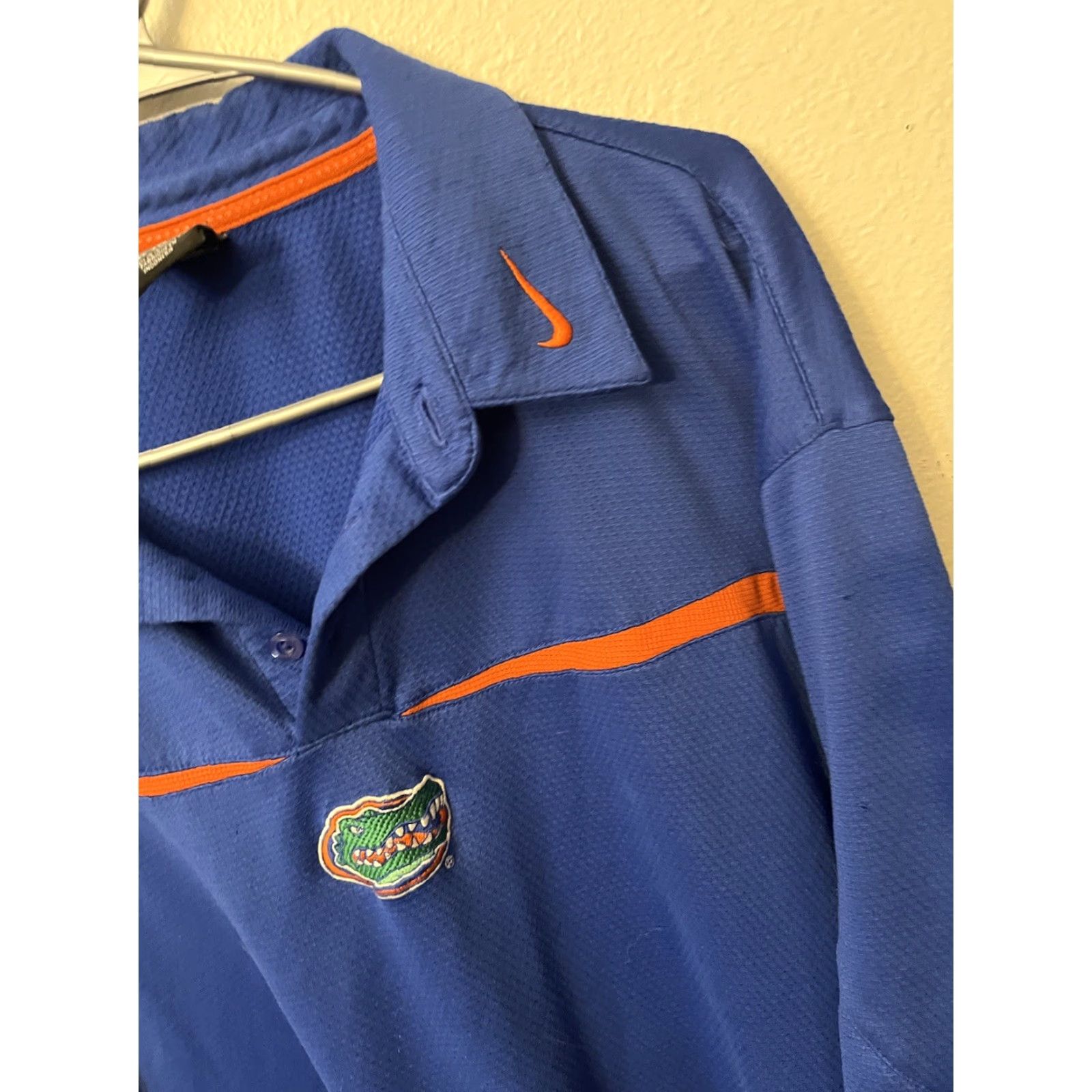 Nike VINTAGE Nike Florida Gators Polo Shirt 2XL Short Sleeve Dri-Fit Blue Shirt Mens Nike S/S Polo 2XL Blue Size US XXL / EU 58 / 5 - 2 Thumbnail