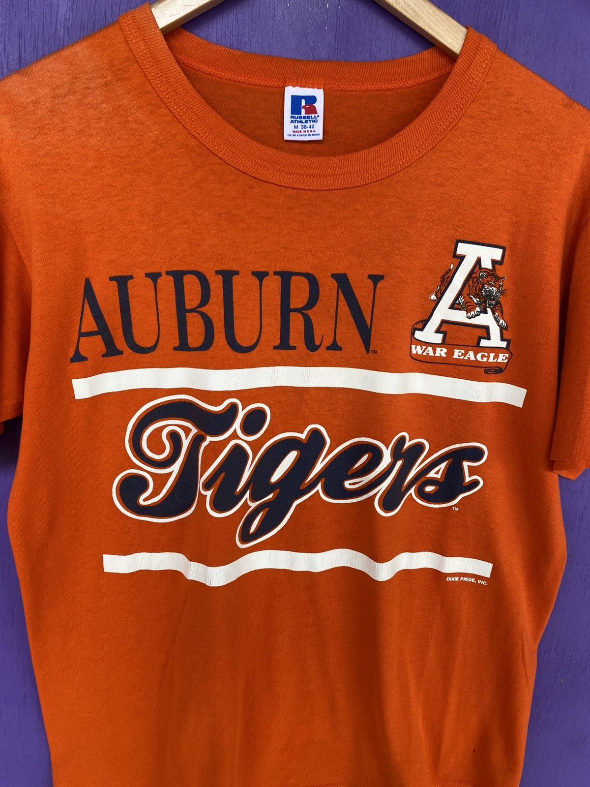 Russell Athletic Vintage 80s Russell athletic Auburn tigers t-shirt Size US M / EU 48-50 / 2 - 3 Thumbnail