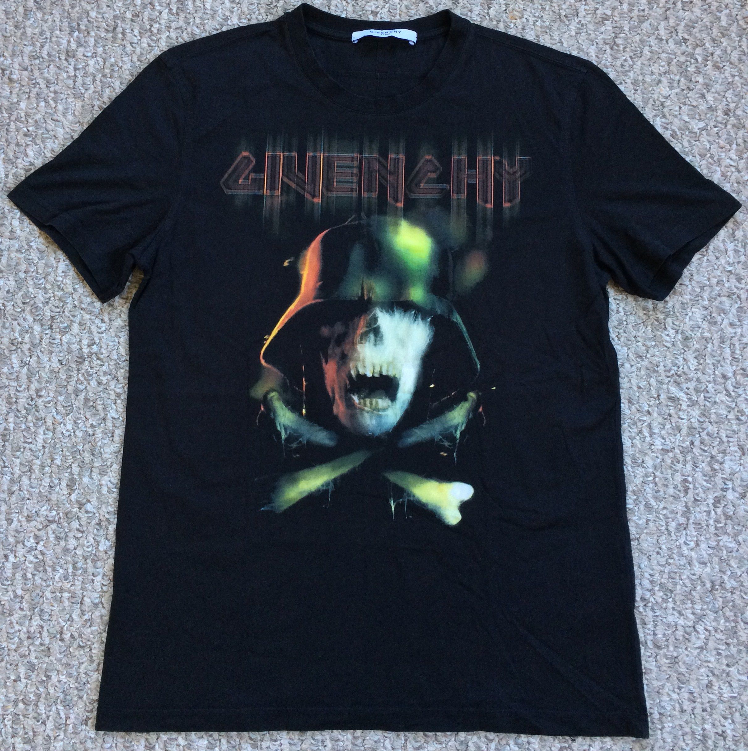 Image of F/w 2016 Givenchy Army Skull Shirt in Black, Men's (Size Large)