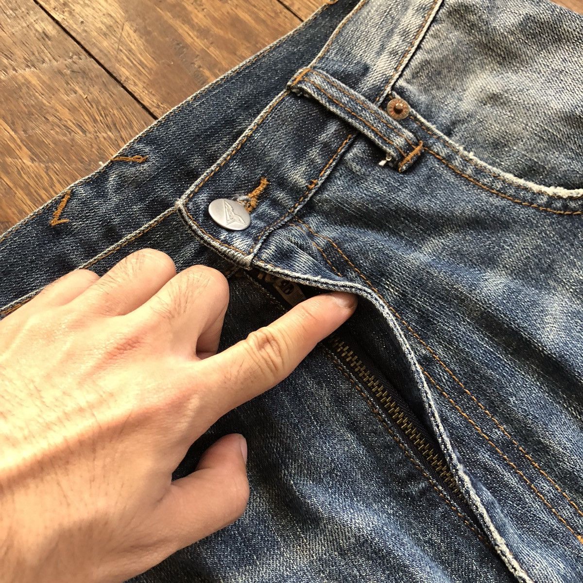 20471120 Hyoma Paint Splatter Jeans Size 29" - 3 Thumbnail