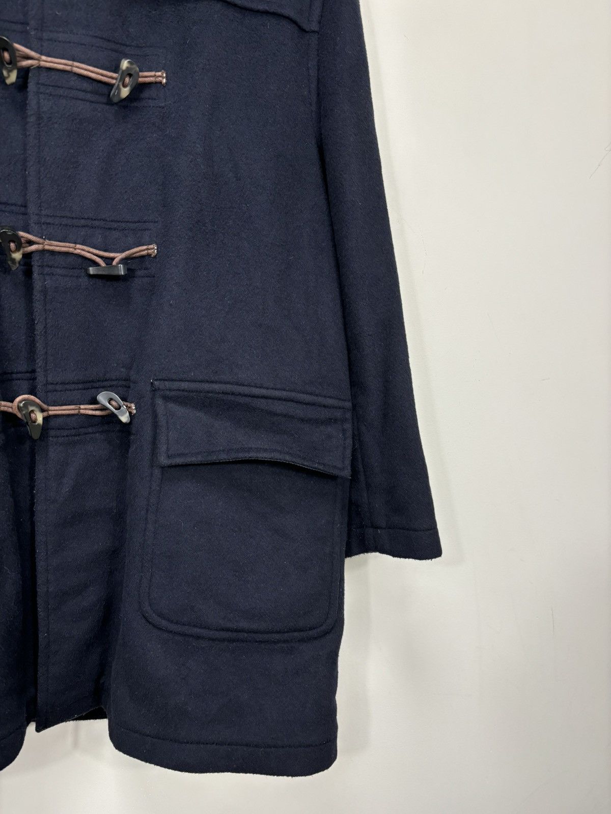 DAKS Daks London Men’s Navy Classic Wool Cashmere Duffle Coat Size US M / EU 48-50 / 2 - 8 Thumbnail