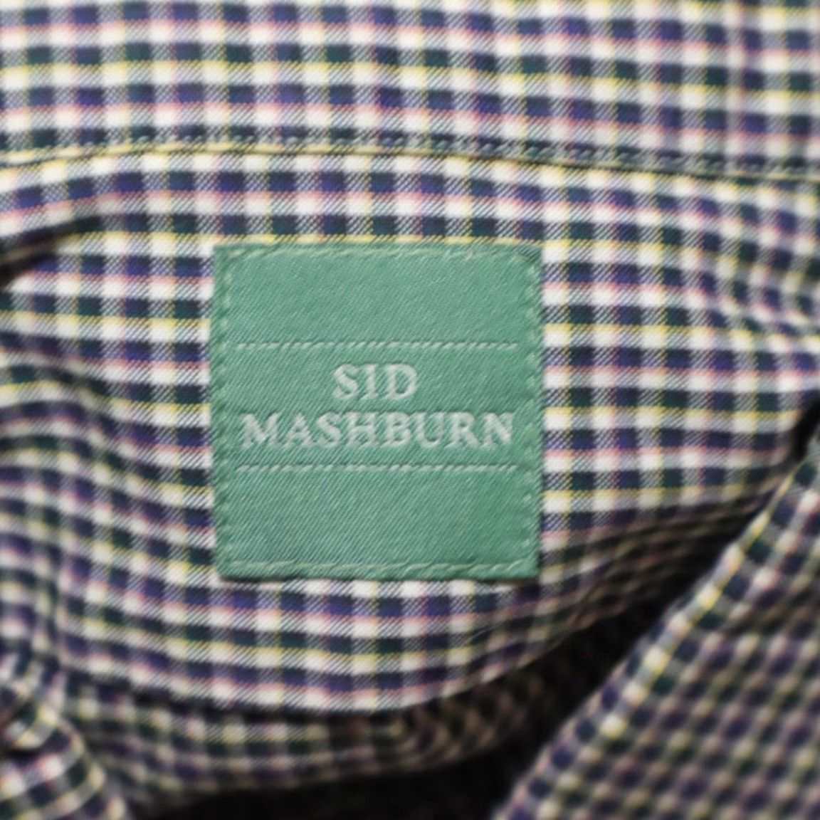 Sid Mashburn Sid Mashburn Dress Cotton Gingham Long Sleeve Button Up Shirt Navy Men's L Size 42R - 5 Thumbnail