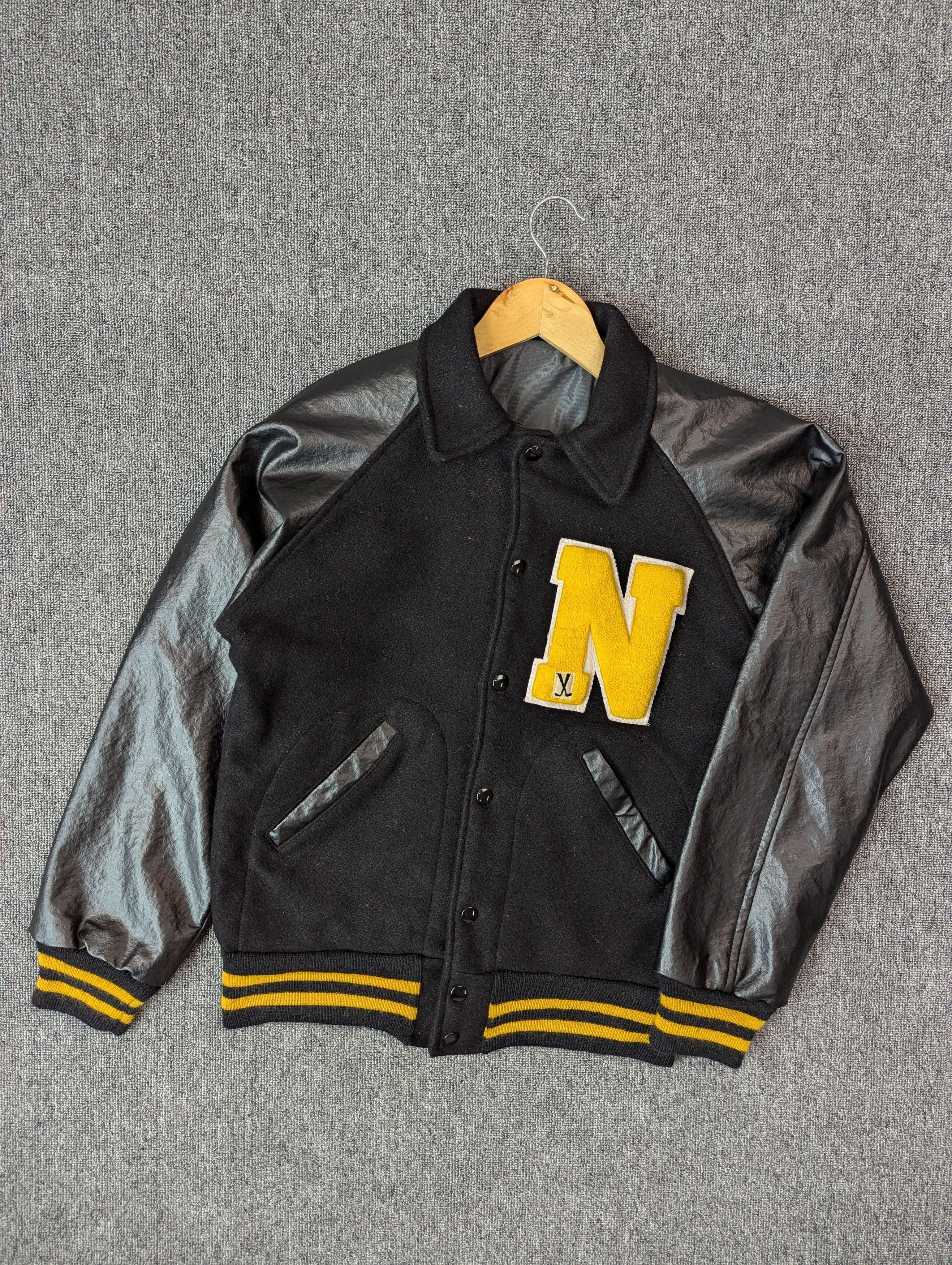 Vintage Vintage Fab Knit Letterman Varsity Jacket Size US M / EU 48-50 / 2 - 1 Thumbnail