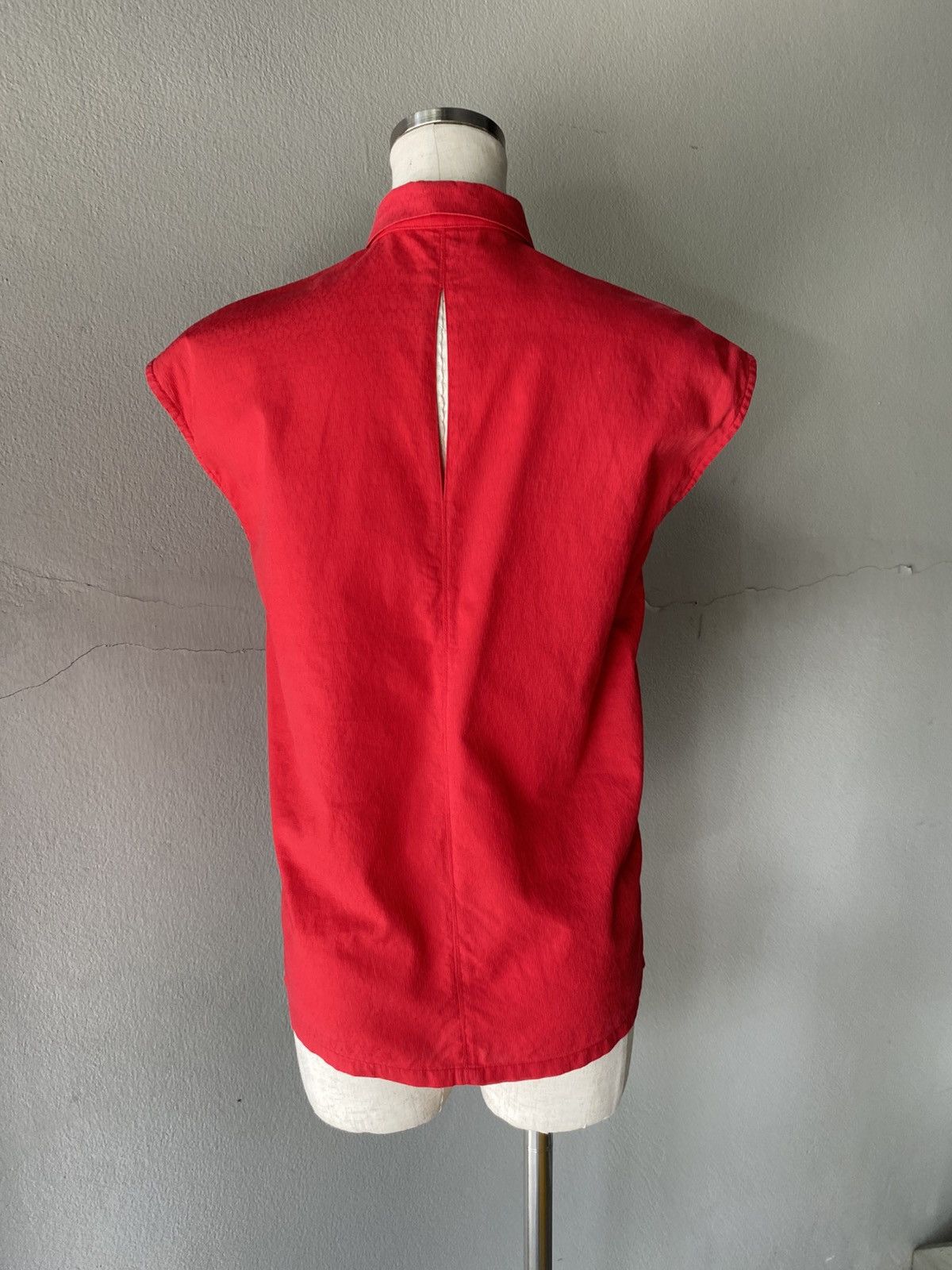 Dior Christian Dior Red Sleeveless Shirt Size S / US 4 / IT 40 - 11 Thumbnail