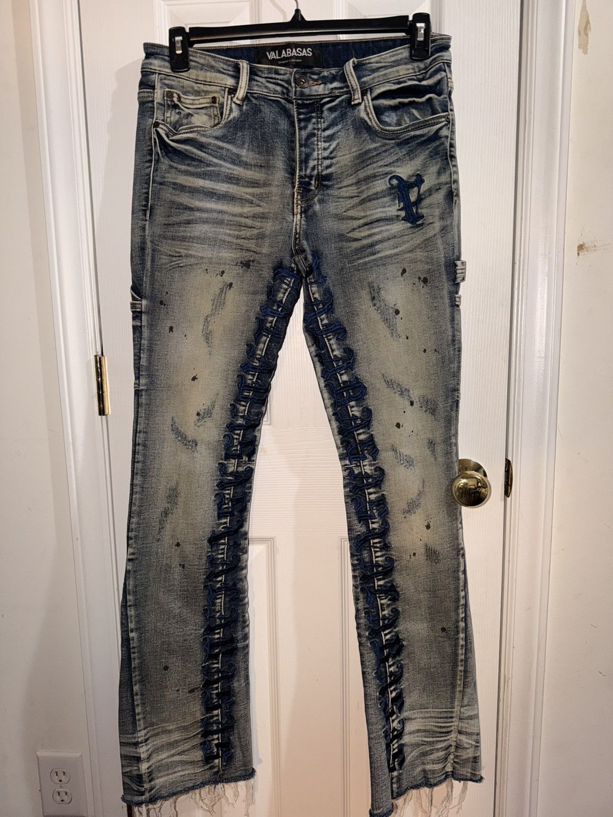 Valabasas VALABASAS distressed denim with stacked detailing Size US 32 / EU 48 - 1 Thumbnail