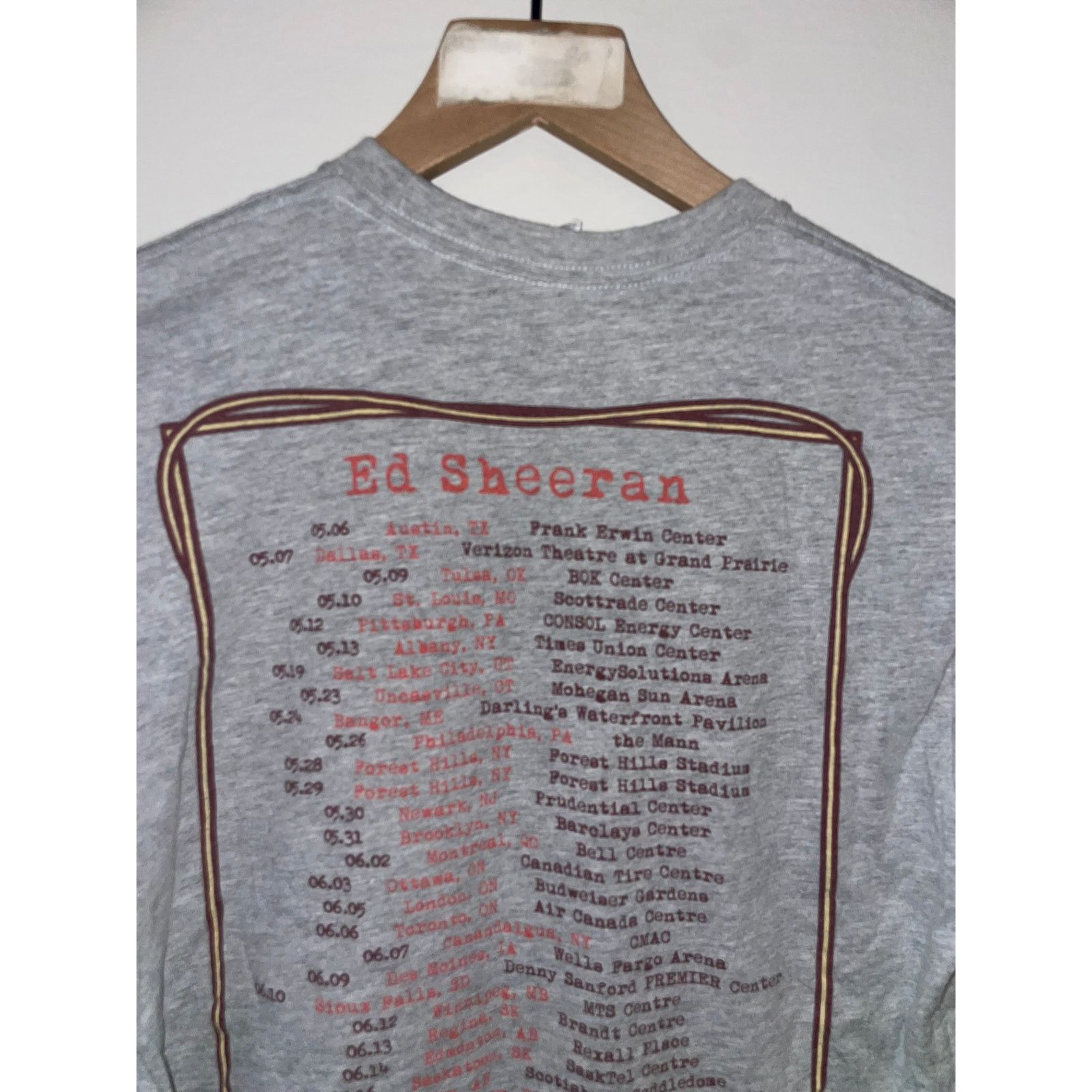Tultex Ed Sheeran Multiply Tour Shirt Concert Gray 2014 Tee S Small Size US S / EU 44-46 / 1 - 8 Thumbnail