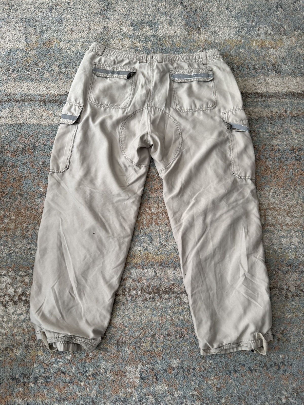Gap VTG Gap Rave Parachute Cargo Pants 38 Tan Distressed Faded Size US 38 / EU 54 - 10 Thumbnail