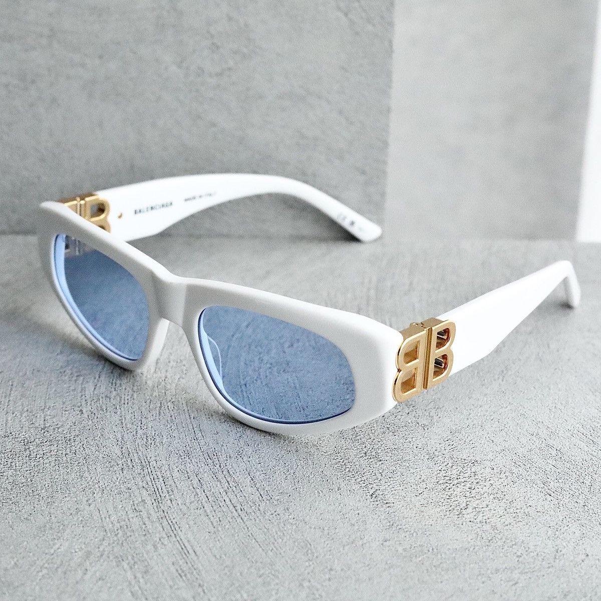 image of Balenciaga Bb0095S Sunglasses in White, Men's