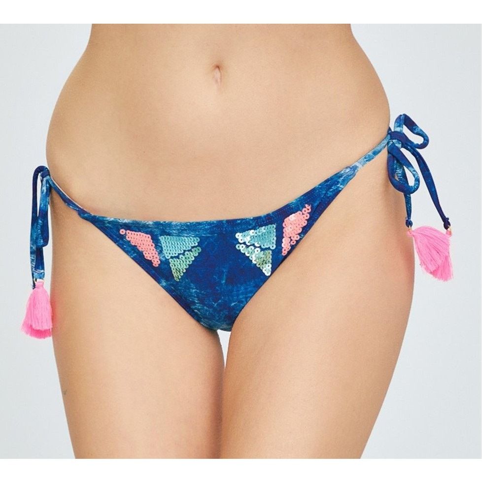Desigual NWT Desigual Eloise Sequin Side Tie Bikini Bottoms - Size L Size ONE SIZE - 1 Thumbnail