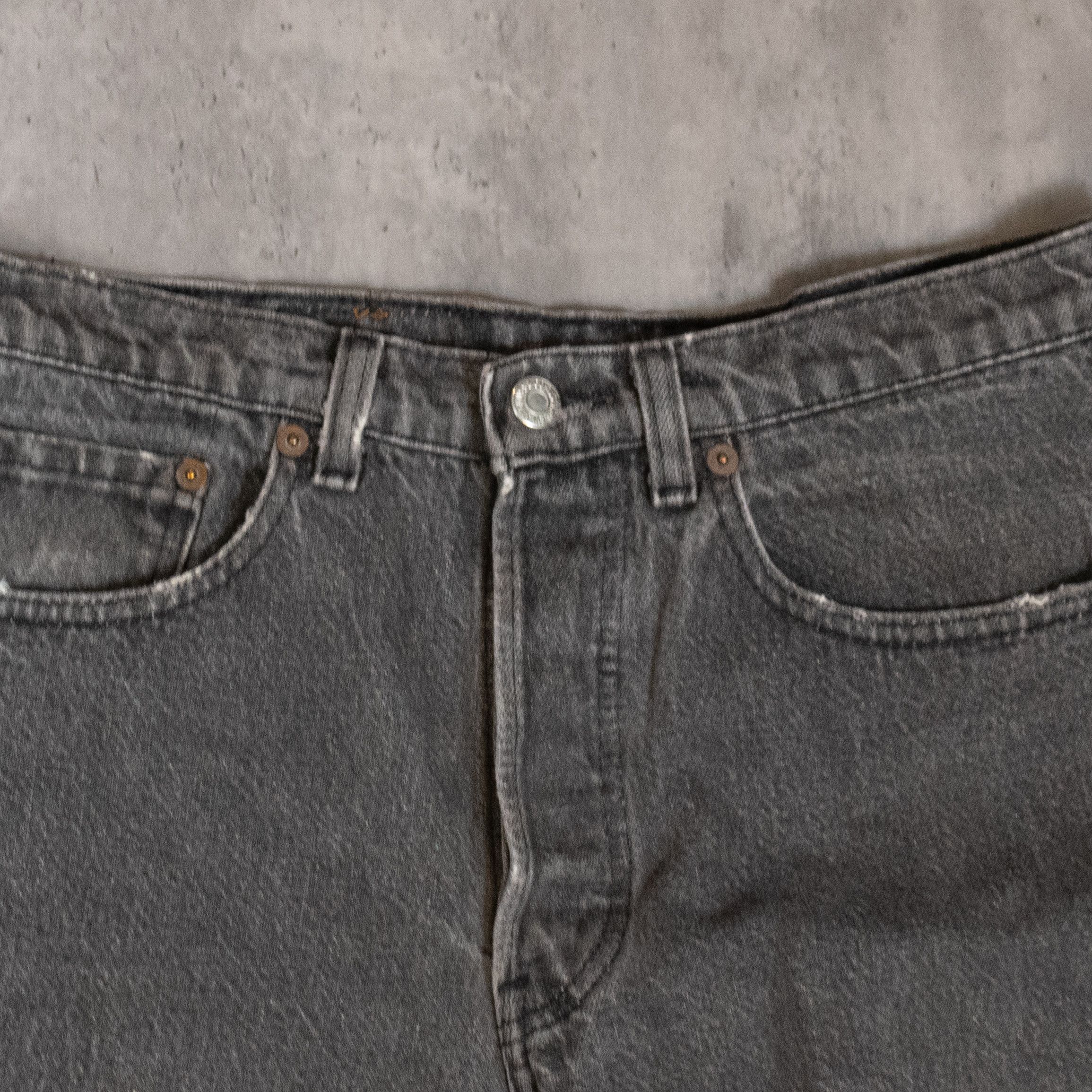 Levi's Vintage 1990's Levis 501 Faded Black Booty Jean Shorts Jorts Size US 30 / EU 46 - 5 Thumbnail