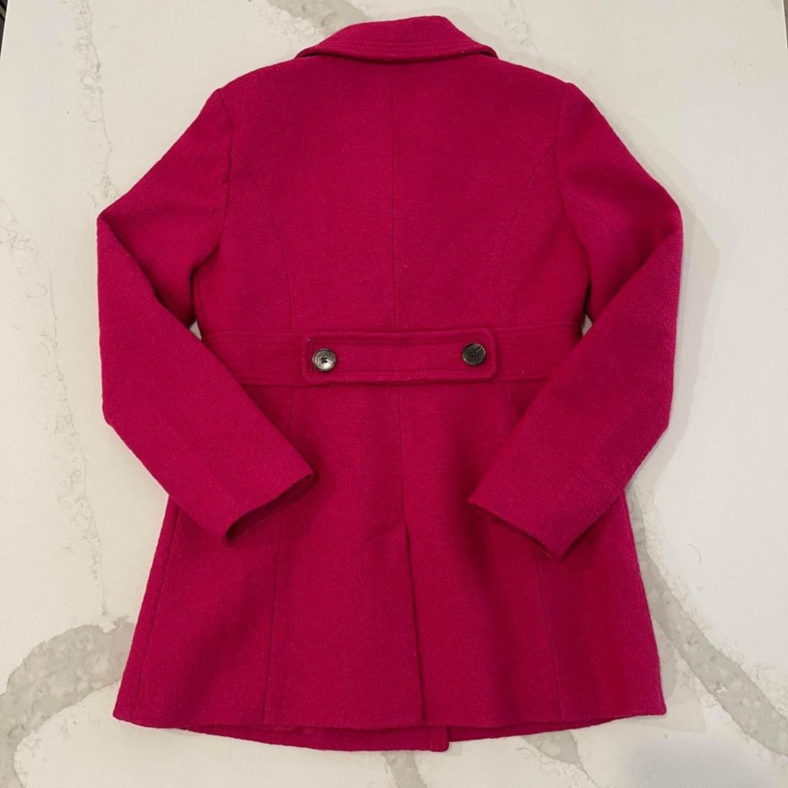 Loft Ann Taylor Loft Magenta Pink Peacoat Wool Blend Women's 6 Size M / US 6-8 / IT 42-44 - 7 Thumbnail