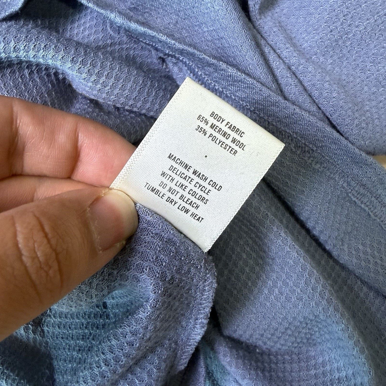 Tracksmith New England Tracksmith Merino Henley Shirt Women's M Blue Wool LS Size M / US 6-8 / IT 42-44 - 7 Thumbnail