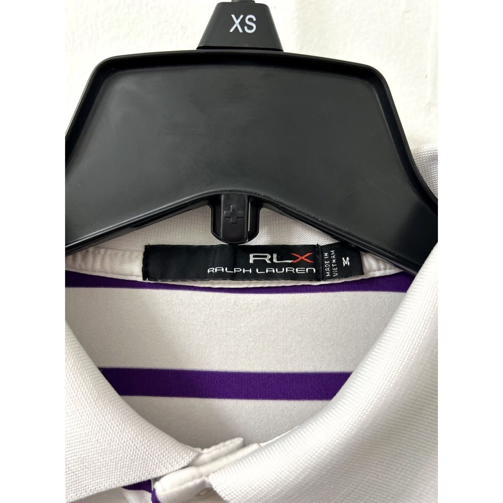 RLX Ralph Lauren RLX Ralph Lauren Polo Shirt Mens M White Purple Striped Short Sleeve Polo Golf Activewear Casual Mens Size US M / EU 48-50 / 2 - 5 Thumbnail
