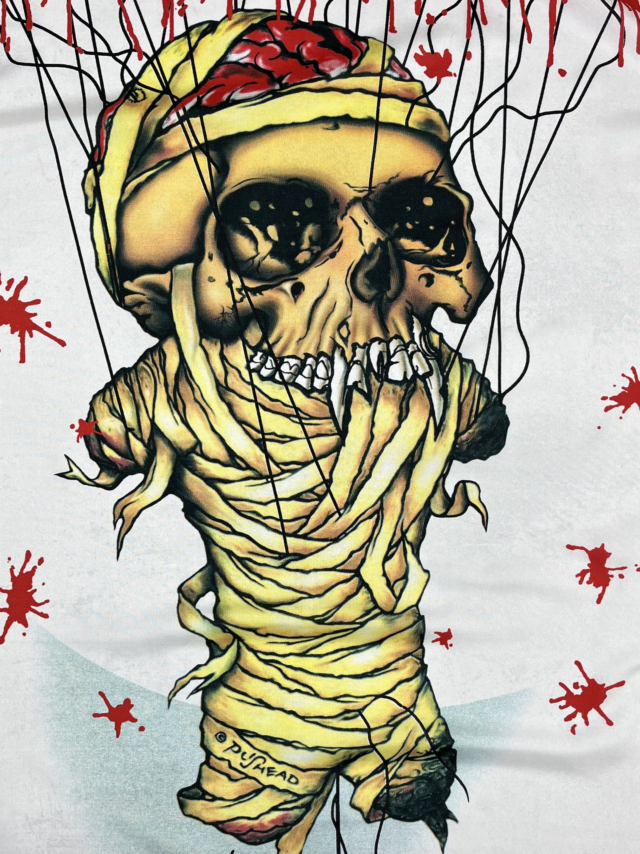 Band Tees Vintage Metallica Pushead Rock Flag Poster Tapestry 2000’s Size ONE SIZE - 5 Thumbnail