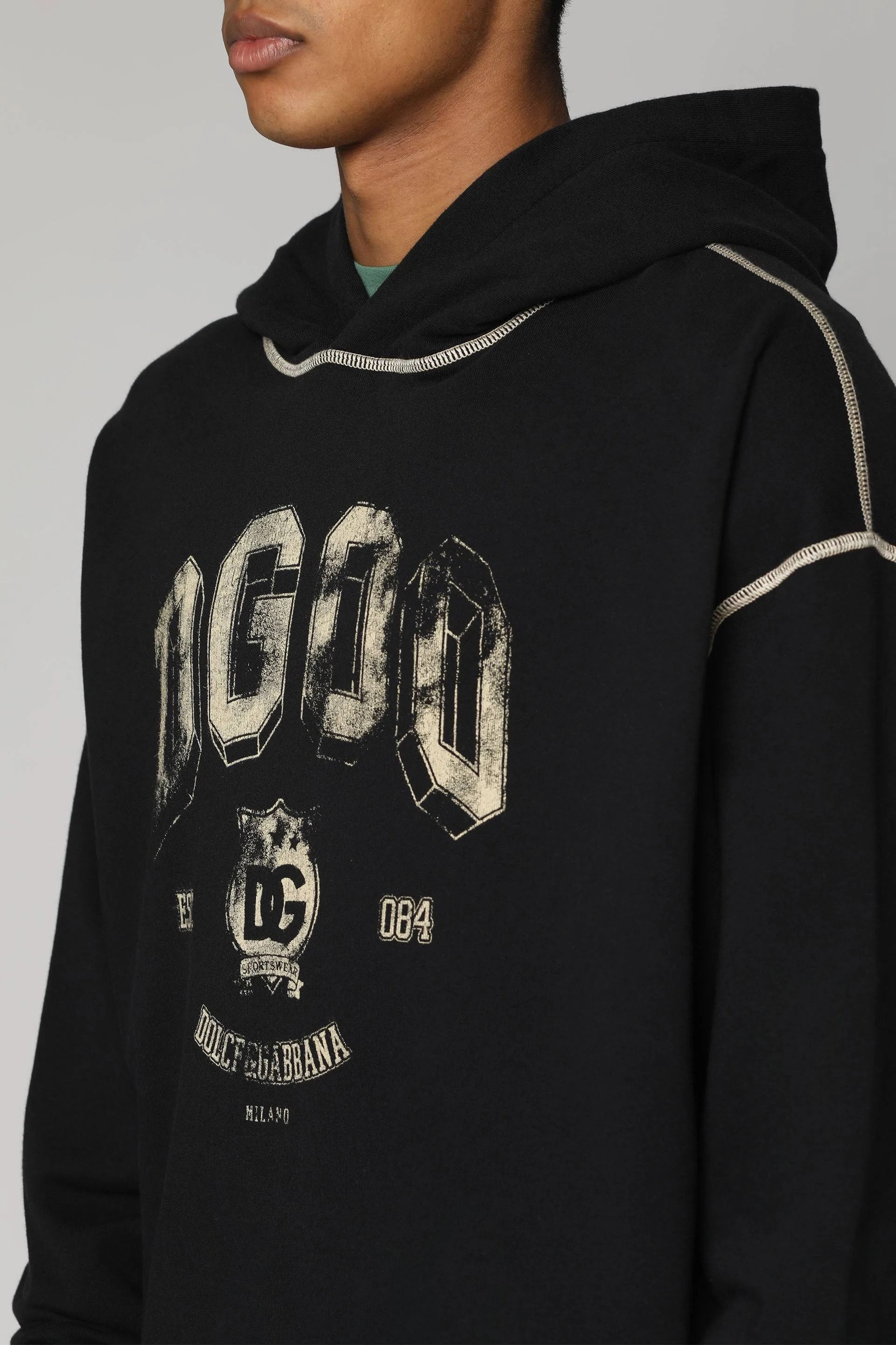 Dolce & Gabbana o1s22i1n0924 Logo Print Hoodie in Black Size US M / EU 48-50 / 2 - 3 Thumbnail