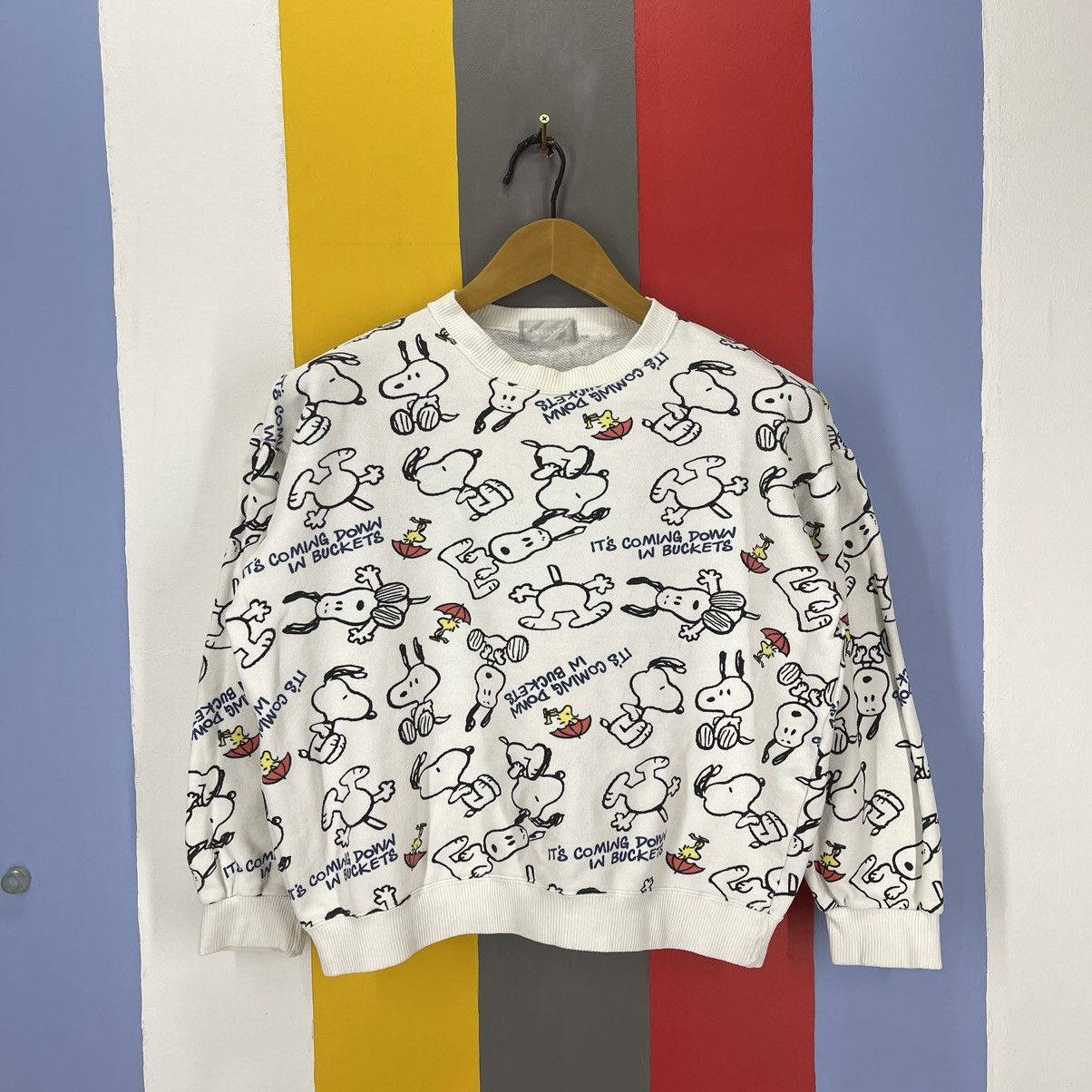 Peanuts Vintage SNOOPY Crew Neck Sweatshirt #1458/AY Size M / US 6-8 / IT 42-44 - 1 Thumbnail