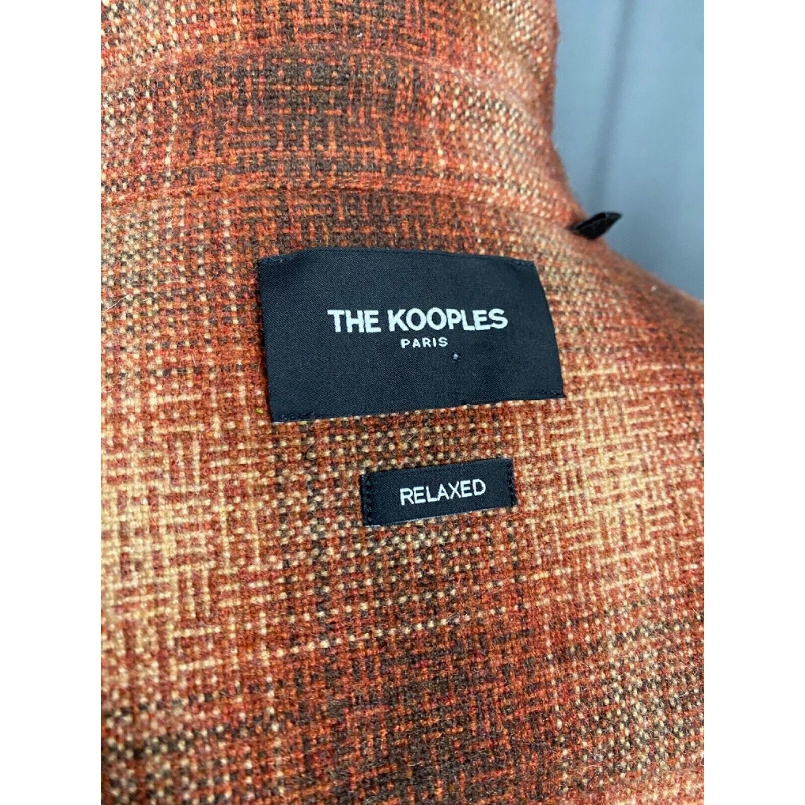 The Kooples The Kooples Men's Brown Wool Checked Overshirt Jacket Size S Size US S / EU 44-46 / 1 - 10 Thumbnail
