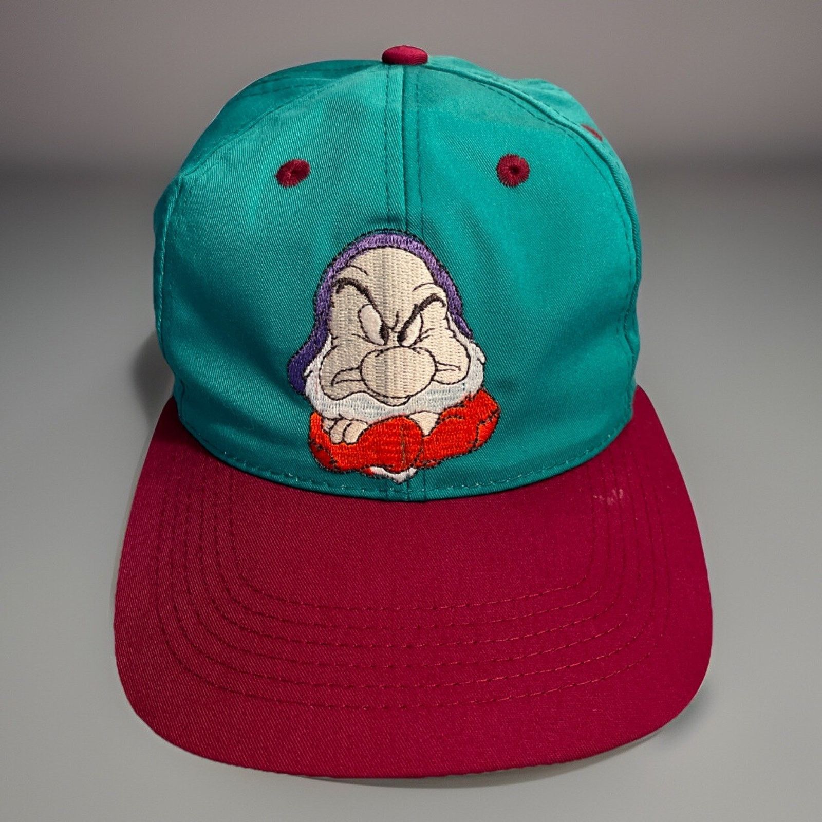Disney Vtg Disney Hat Grumpy Snow White Dwarves Snapback Blockhead Size ONE SIZE - 1 Thumbnail