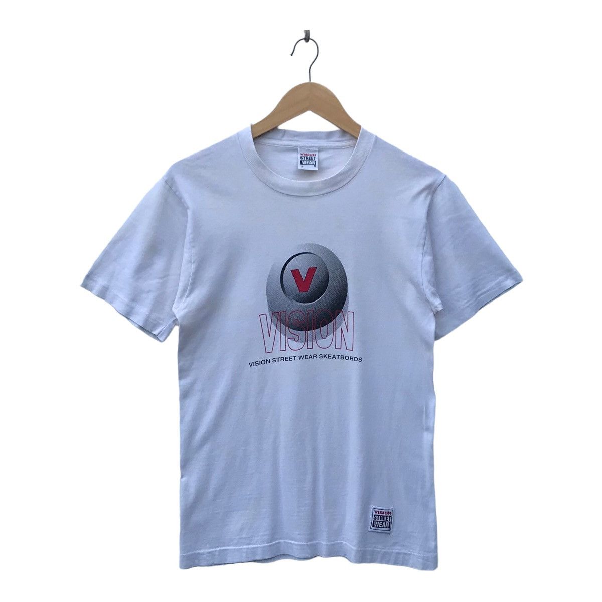 Vintage Vision Streetwear Skate Tee Streetwear Shirt-STAINS