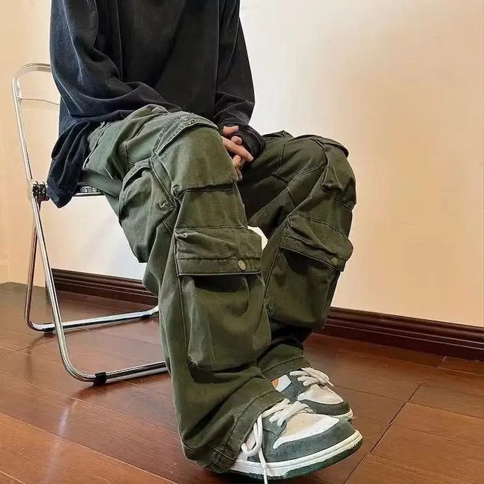 Green Color Multipocket Cargo Pant