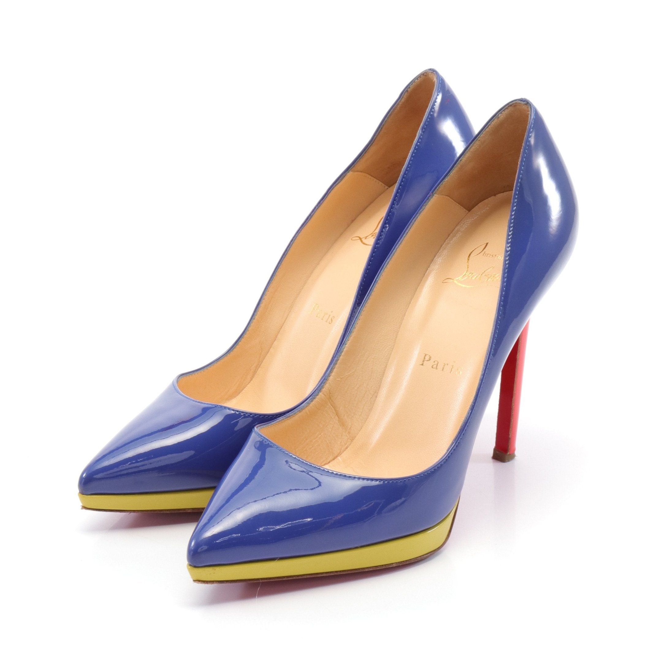 Christian Louboutin Christian Louboutin Pumps Patent Leather Blue Yellow Red Size ONE SIZE - 1 Thumbnail