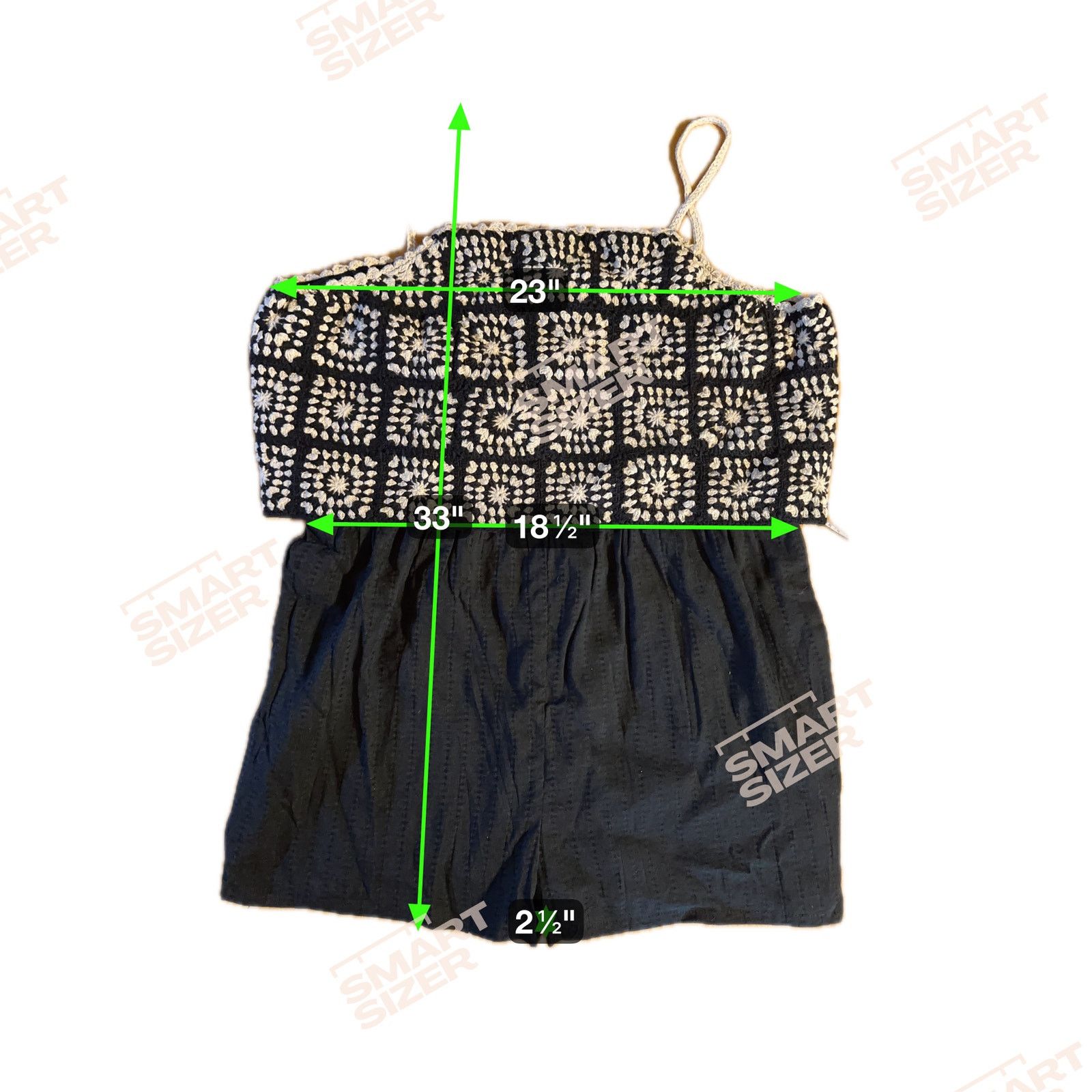 Lucky Brand Lucky Brand Women's XL Black Crochet Bodice Romper Summer Size 38" / US 16 / IT 52 - 5 Thumbnail