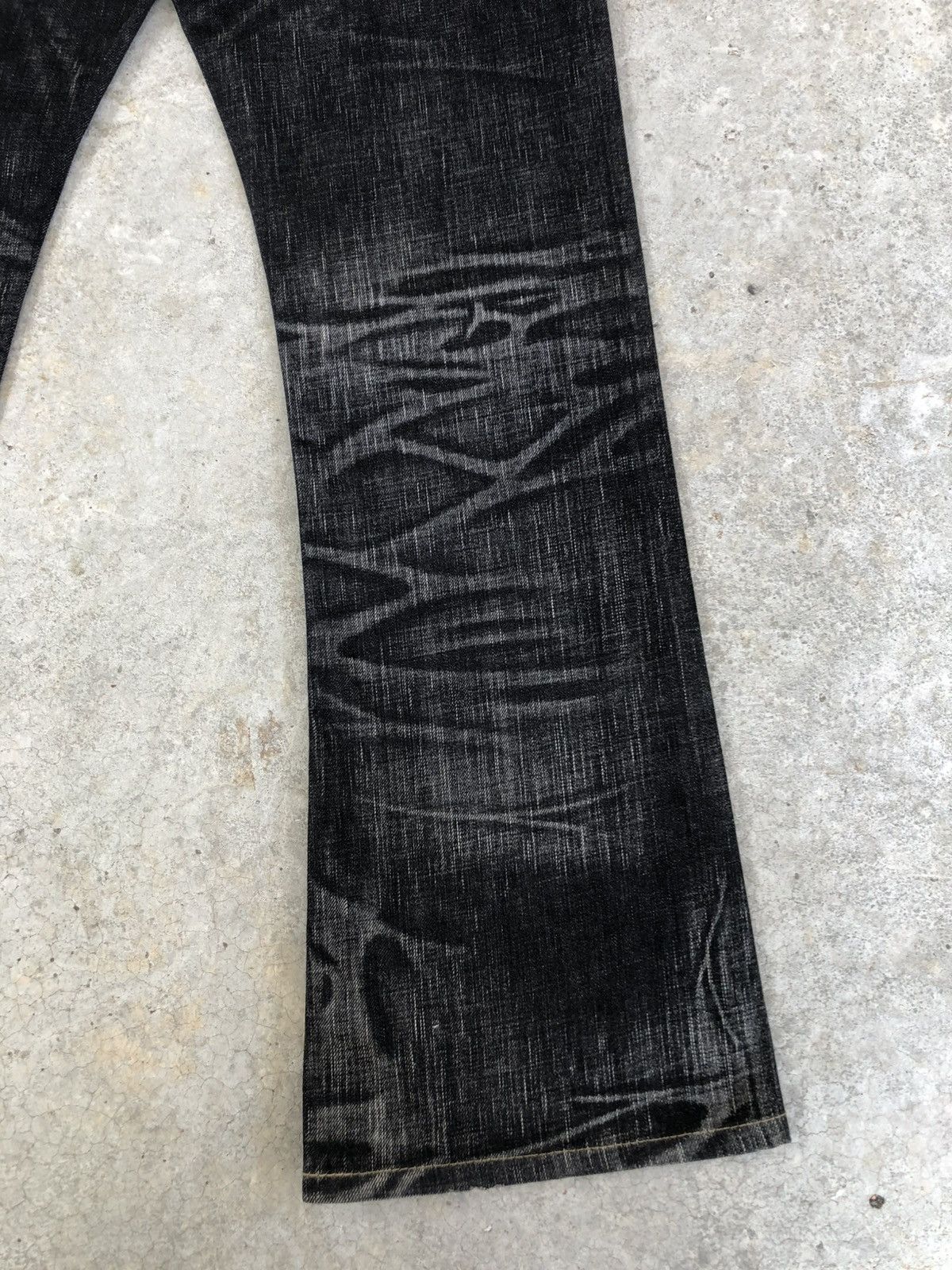 If Six Was Nine Edwin 503 Flared Distressed Jeans Whiskered Size US 30 / EU 46 - 12 Thumbnail