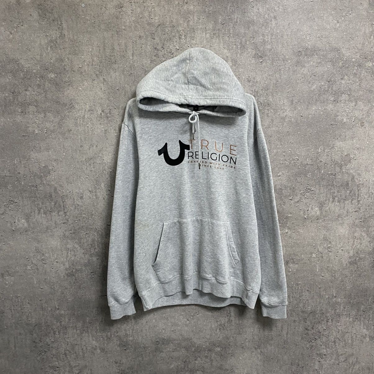 True Religion True Religion Hoodie Big Logo Grey Y2K Size US L / EU 52-54 / 3 - 1 Thumbnail