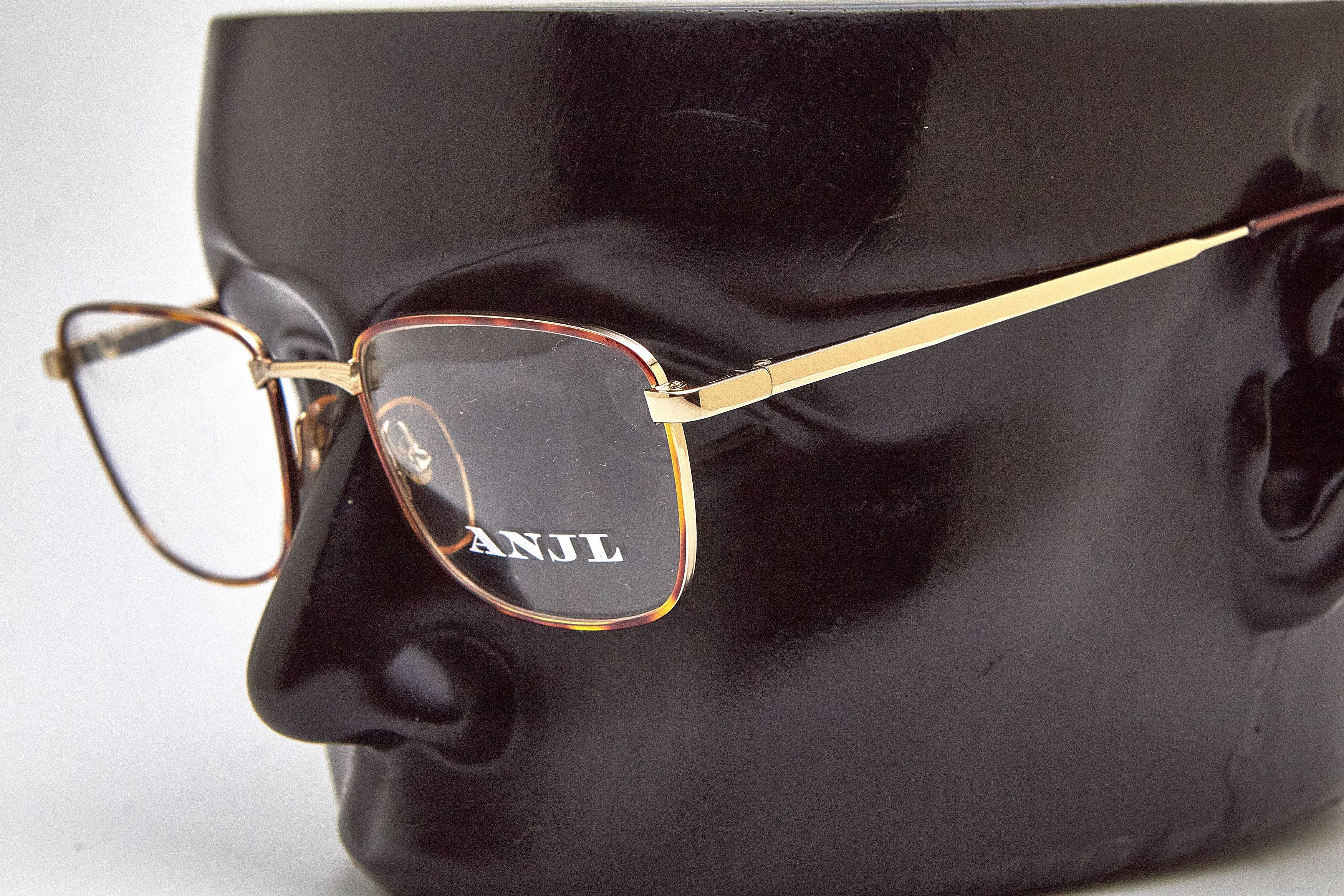 Vintage Old Money ANJL Gold Tortoise Rectangular Quiet Lux Specs Size ONE SIZE - 8 Thumbnail
