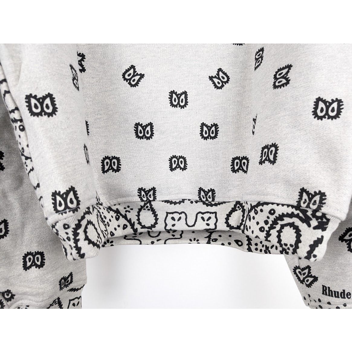 Rhude o1rshd1 Rhude Bandana Hoodie in Heather Grey Size US L / EU 52-54 / 3 - 15 Thumbnail