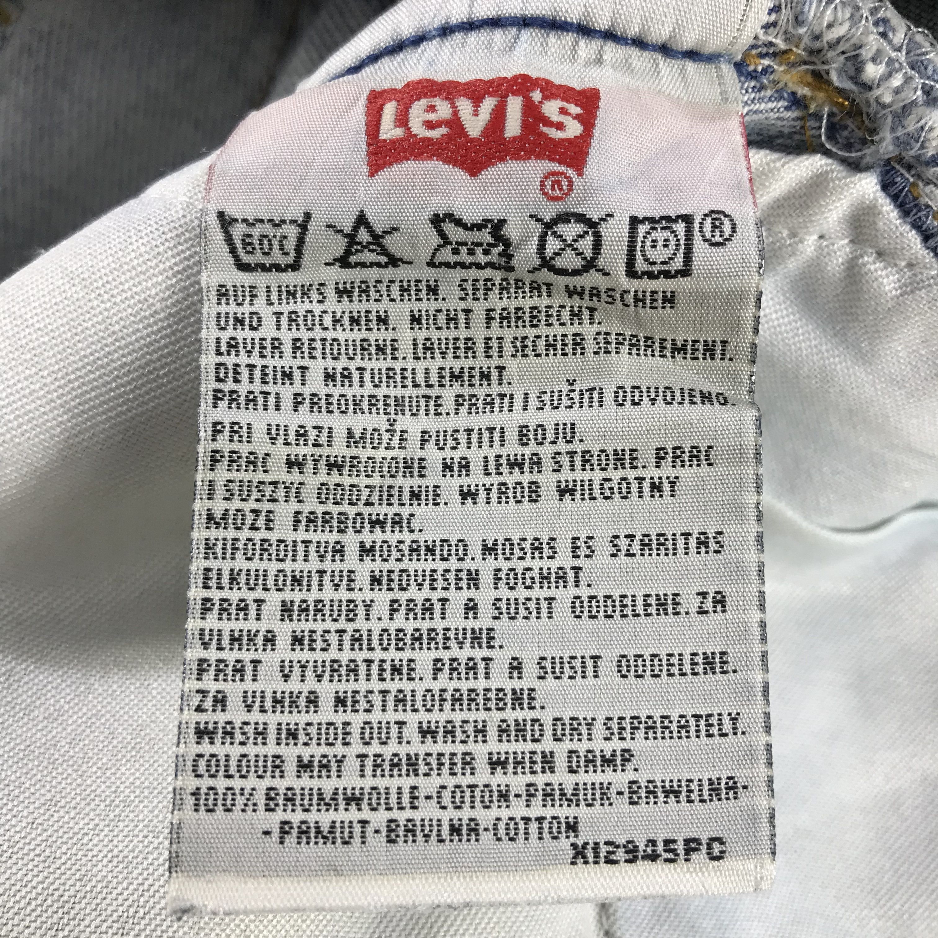 Levi's Vintage 90s Levis 501 Jeans Stone Wash Denim KJ3366 Size US 30 / EU 46 - 12 Thumbnail
