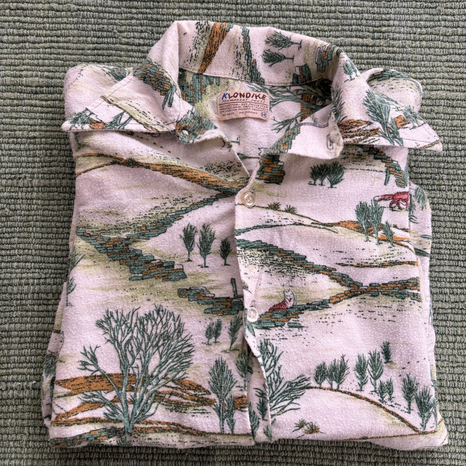 Vintage True Vintage 70s Klondike Pattern Youth Size Flannel Shirt Size S / US 4 / IT 40 - 9 Thumbnail