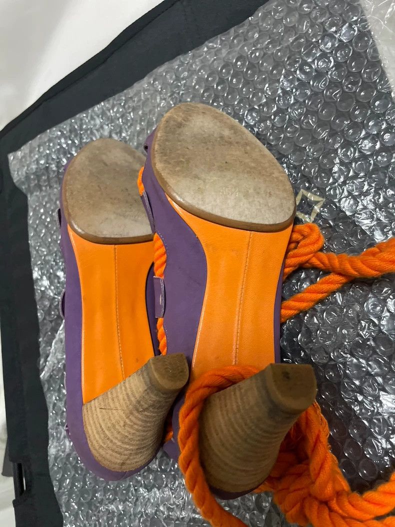 Vivienne Westwood Vivienne Westwood 90s Purple and Orange Suede High Heel Sa Size US 5.5 / IT 35.5 - 5 Thumbnail