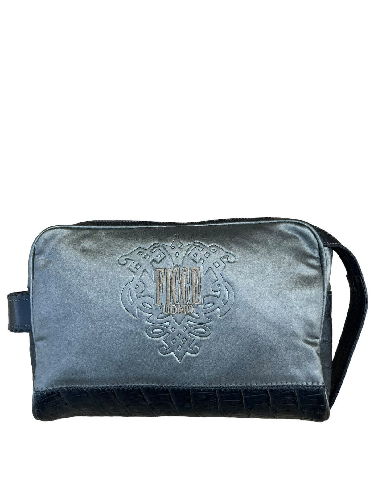 Leather × Yoshiyuki Konishi Vintage Yoshiyuki Konishi Crocodile Leather Clutch Bag Size ONE SIZE - 1 Thumbnail