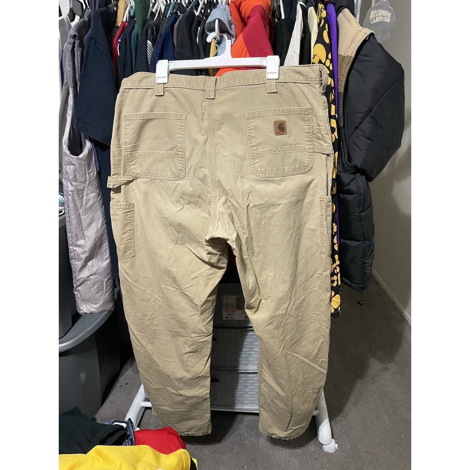 Carhartt Size 40x34- Vtg Carhartt B114 DWD Pants Workwear Tan Size US 40 / EU 56 - 2 Thumbnail