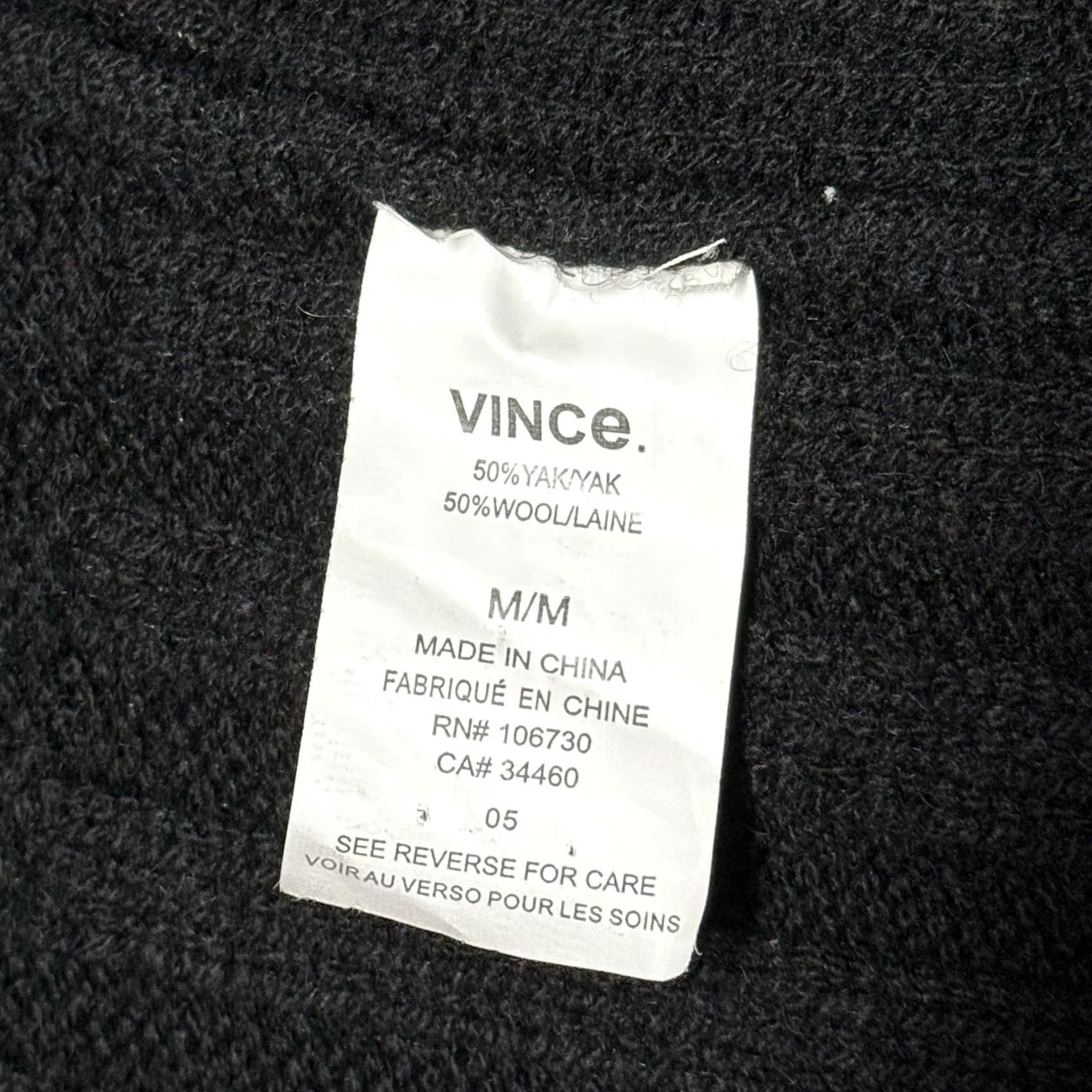 Vince Vince Cardigan Women M Black Wool Yak Ribbed Open Front Lagenlook Sweater Size M / US 6-8 / IT 42-44 - 5 Thumbnail