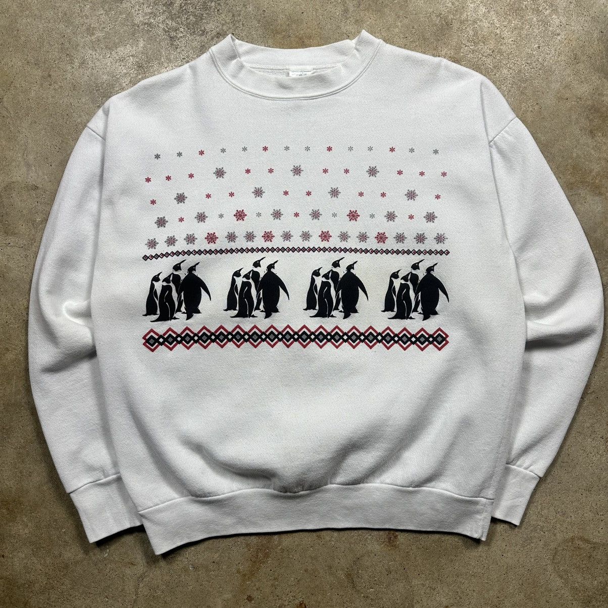 Vintage Vintage 80s Outdoor Nature Walking Penguins AOP Crewneck Size US L / EU 52-54 / 3 - 1 Thumbnail