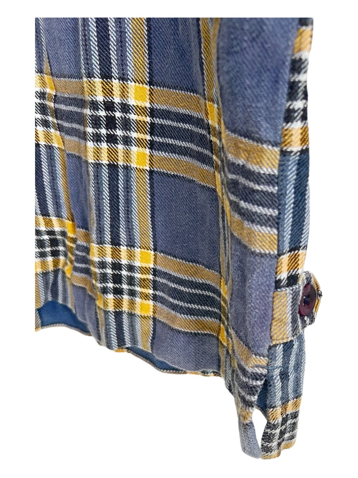 Garment Reproduction of Workers × Hook-Ups × No Fear Y2K No Fear Rayon Blend Madras Plaid Worker 🛹 Flannel Shirt Size US M / EU 48-50 / 2 - 6 Thumbnail