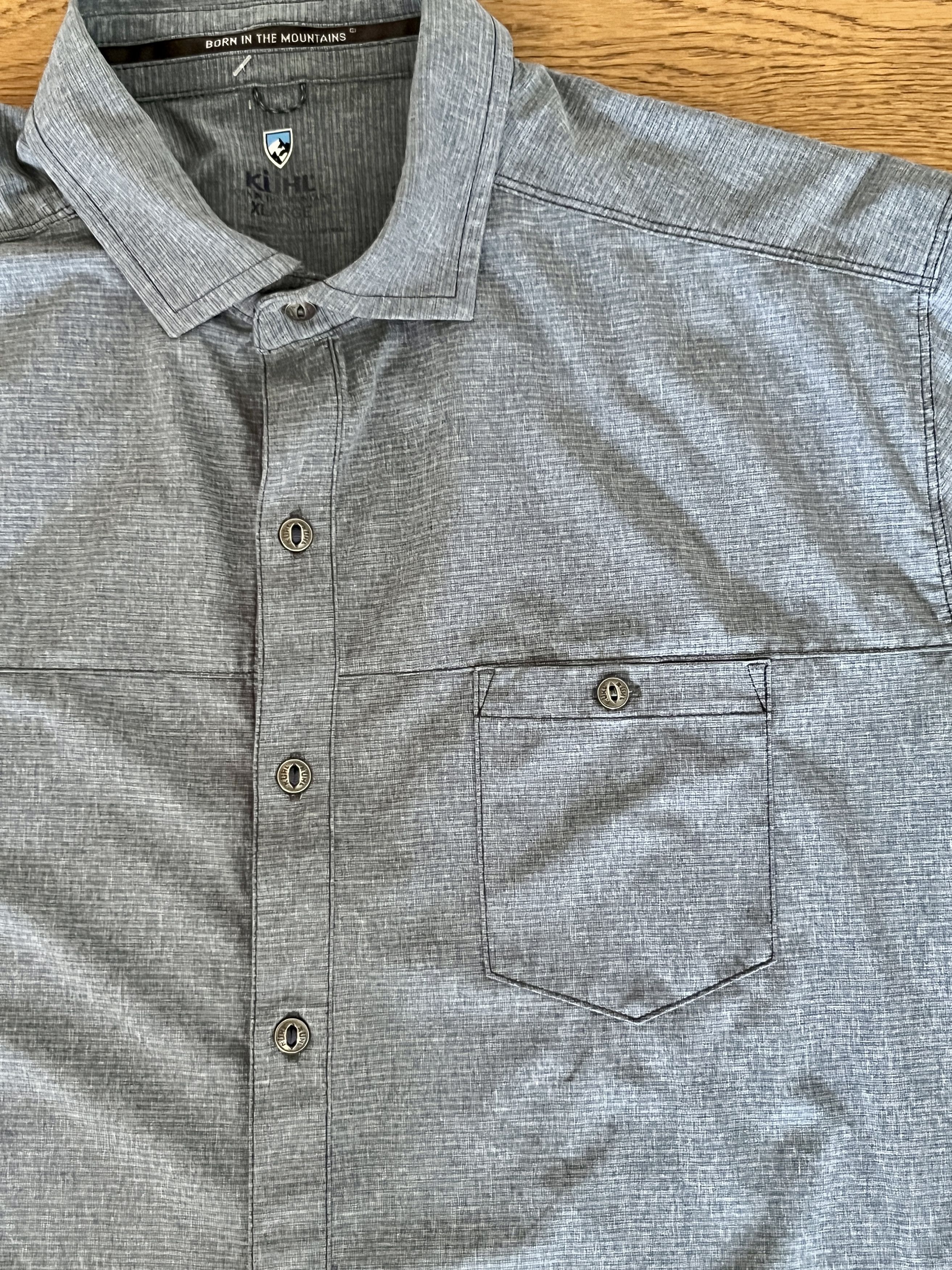 Kuhl Kuhl Tapered Fit Tech Shirt XL Blue Grey Hiking Trail Wear Size US XL / EU 56 / 4 - 2 Thumbnail